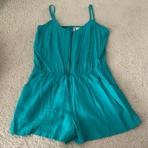 Mimi Chica Romper in Size Medium. Color Teal